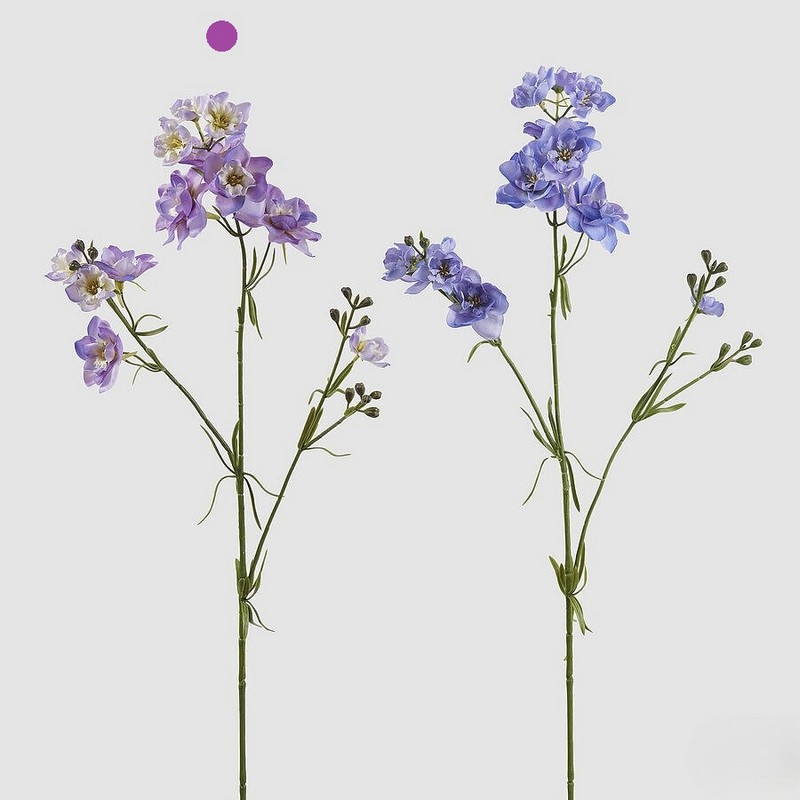 Ramo di fiori di speronella lilla artificiali